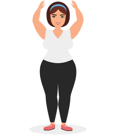 Woman Doing Exercise  Illustration