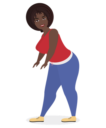 Woman Doing Exercise  Illustration