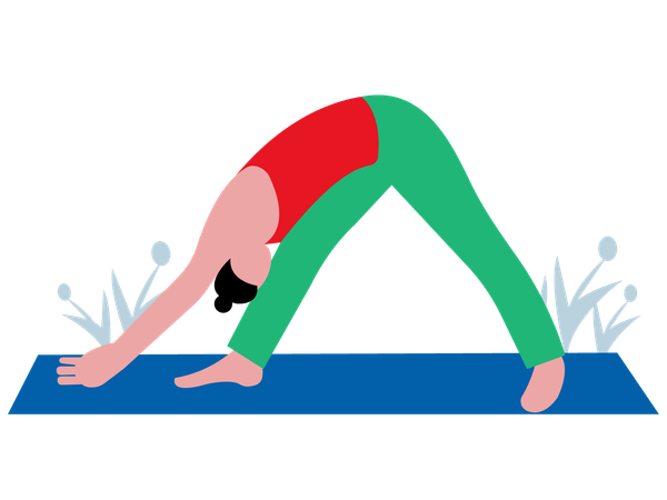 Woman doing exercise  Illustration