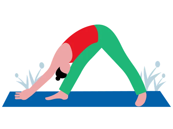 Woman doing exercise  Illustration