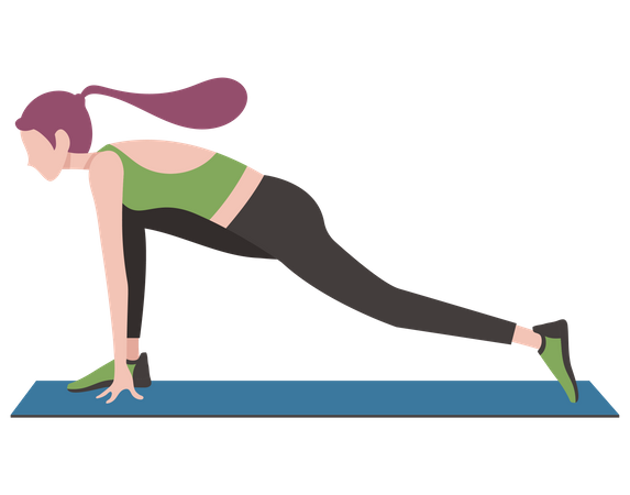 Woman doing exercise  Illustration