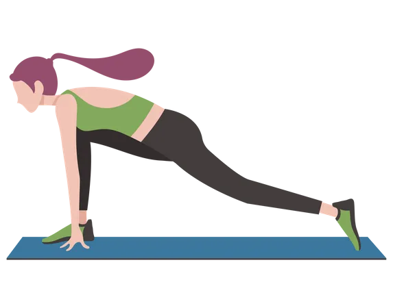 Woman doing exercise  Illustration