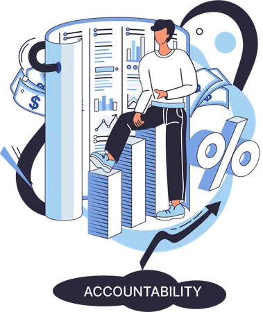 Woman doing Financial audit  Illustration