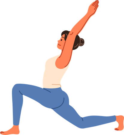 Woman doing fitness training  Illustration