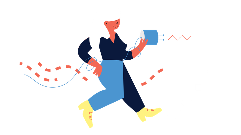 Woman doing intense work  イラスト