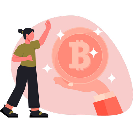 Woman doing investment coin  Illustration