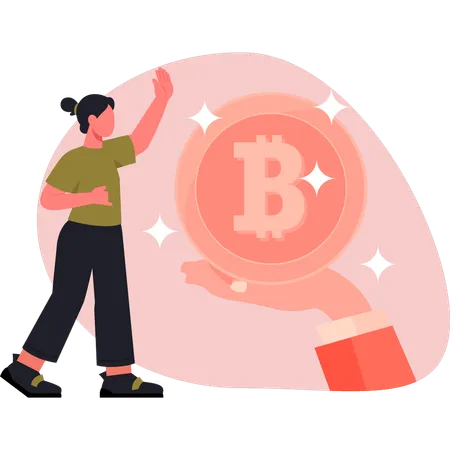 Woman doing investment coin  Illustration