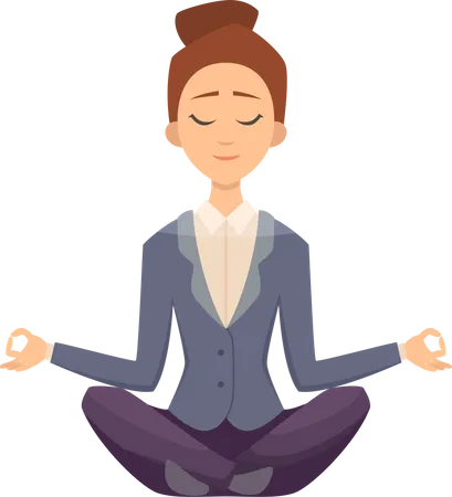 Woman Doing Meditation Illustration