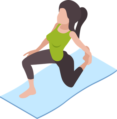 Woman doing morning workout  Illustration