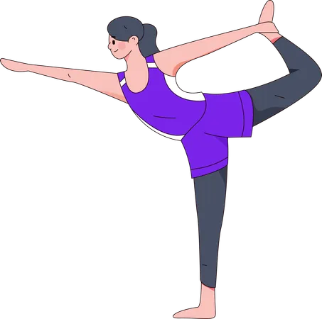 Woman doing morning yoga  Illustration