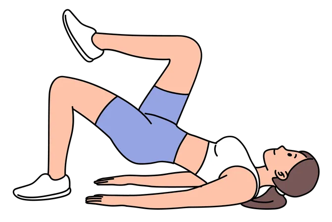 Woman doing Mountain Bridge exercise  Illustration