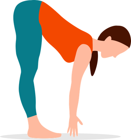 Woman Doing mountain Pose Yoga  Illustration