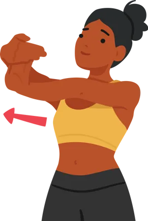 Woman Doing Palm Exercises  Illustration