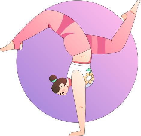 Woman doing physical activity  Illustration