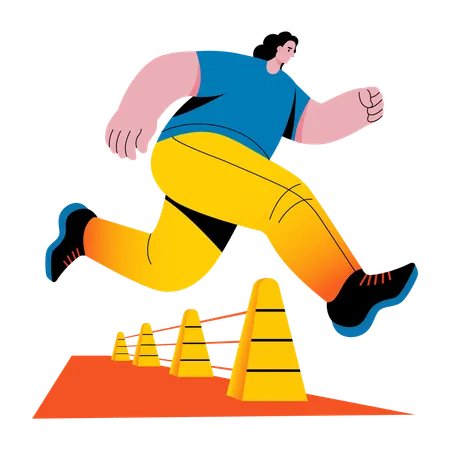 Woman doing physical exercise  Illustration
