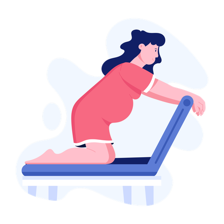 Woman doing Pregnancy Exercise  Illustration