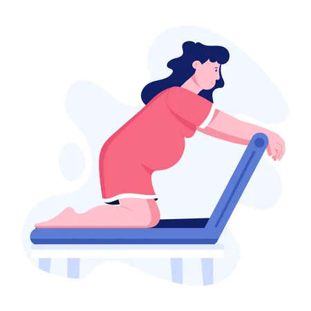 Woman doing Pregnancy Exercise  Illustration