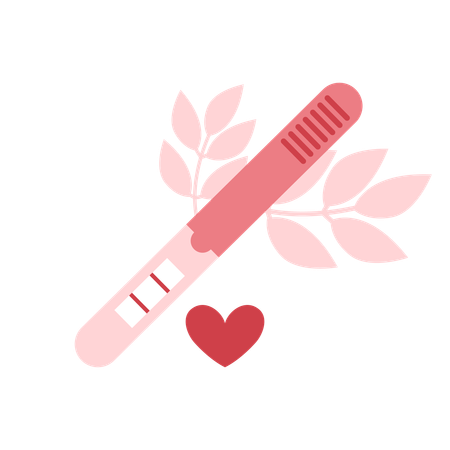 Woman doing Pregnancy Test  Illustration