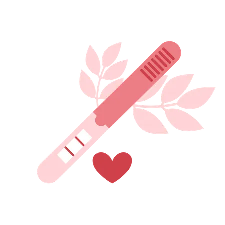 Woman doing Pregnancy Test  Illustration