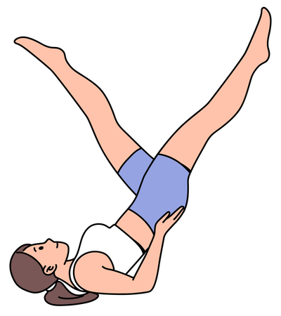 Woman doing  Scissors exercise  Illustration