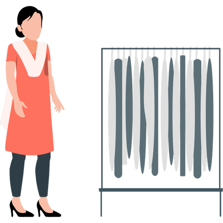 Woman doing shopping  Illustration