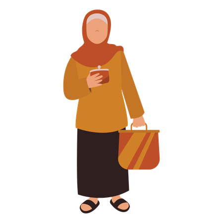 Woman doing Shopping  Illustration