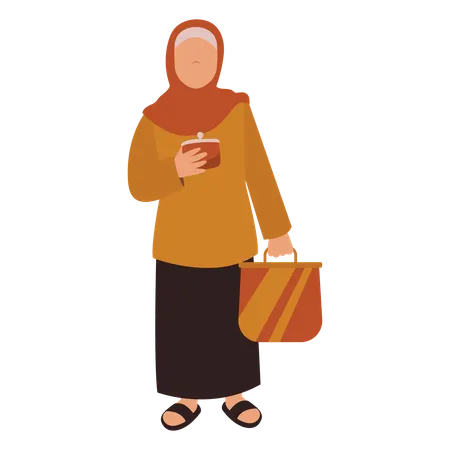 Woman doing Shopping  Illustration