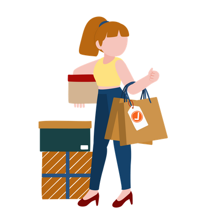 Woman doing shopping  Illustration