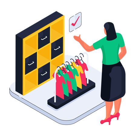 Woman doing shopping  Illustration