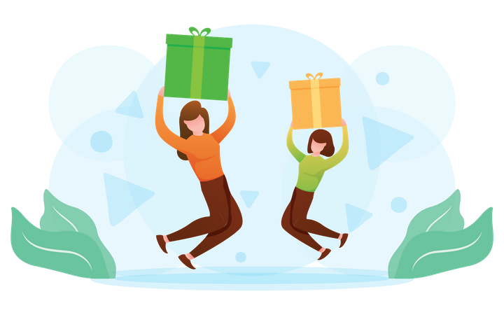 Woman Doing Shopping  Illustration
