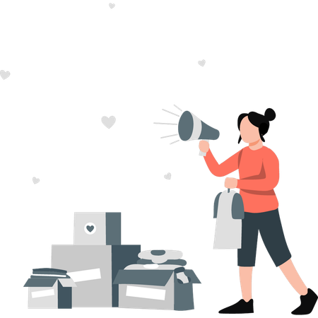 Woman doing shopping marketing  Illustration