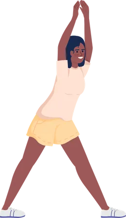 Woman doing sports exercises  Illustration