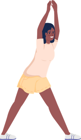 Woman doing sports exercises  Illustration