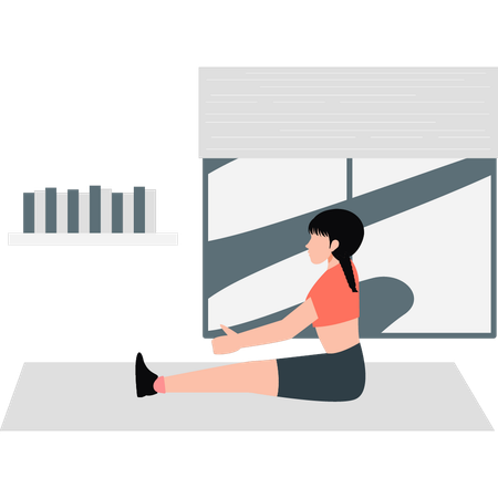 Woman doing stretching  Illustration