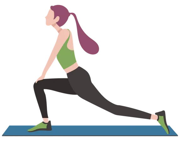 Woman doing stretching Illustration