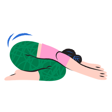 Woman doing stretching Illustration