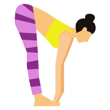 Woman doing stretching  Illustration