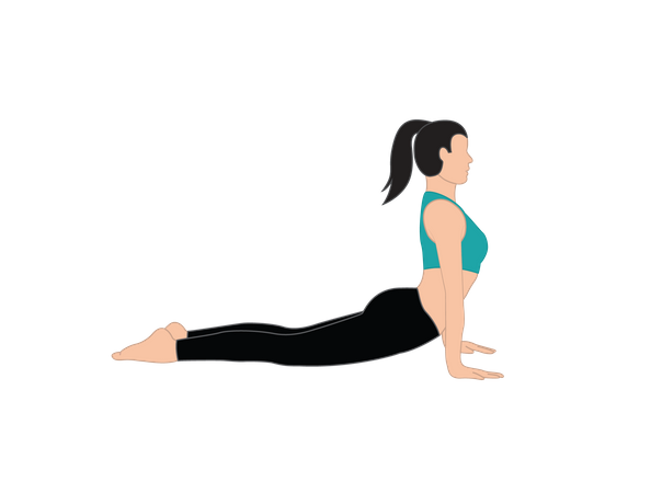 Woman doing Urdhva Mukha Svanasana  Illustration