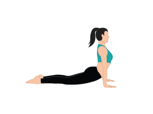 Woman doing Urdhva Mukha Svanasana  Illustration