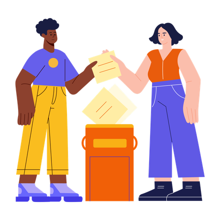 Woman doing voting rights  Illustration