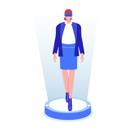WoMan doing vr fashion  Illustration