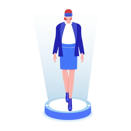 WoMan doing vr fashion  Illustration