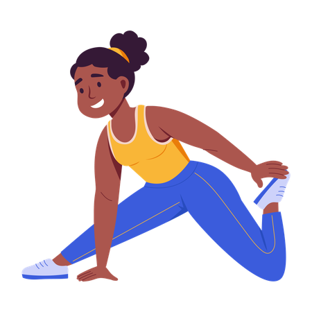 Woman doing Workout  Illustration