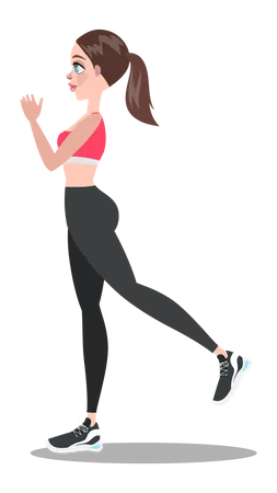 Woman doing workout Illustration