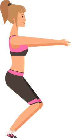 A Collection Of Workout Exercise Routine Performed By A Young Woman.  Royalty Free SVG, Cliparts, Vectors, and Stock Illustration. Image  103209182.