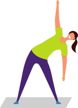 Woman doing workout  Illustration