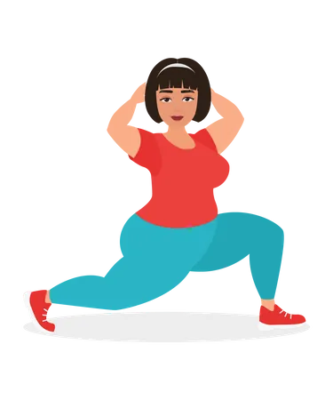 Woman Doing Workout  Illustration