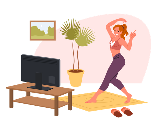Woman doing Workout  Illustration