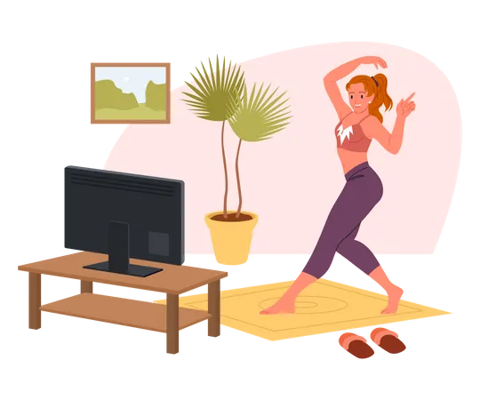 Woman doing Workout  Illustration
