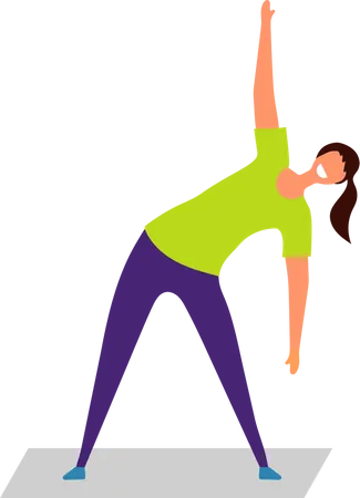 Woman doing workout  Illustration